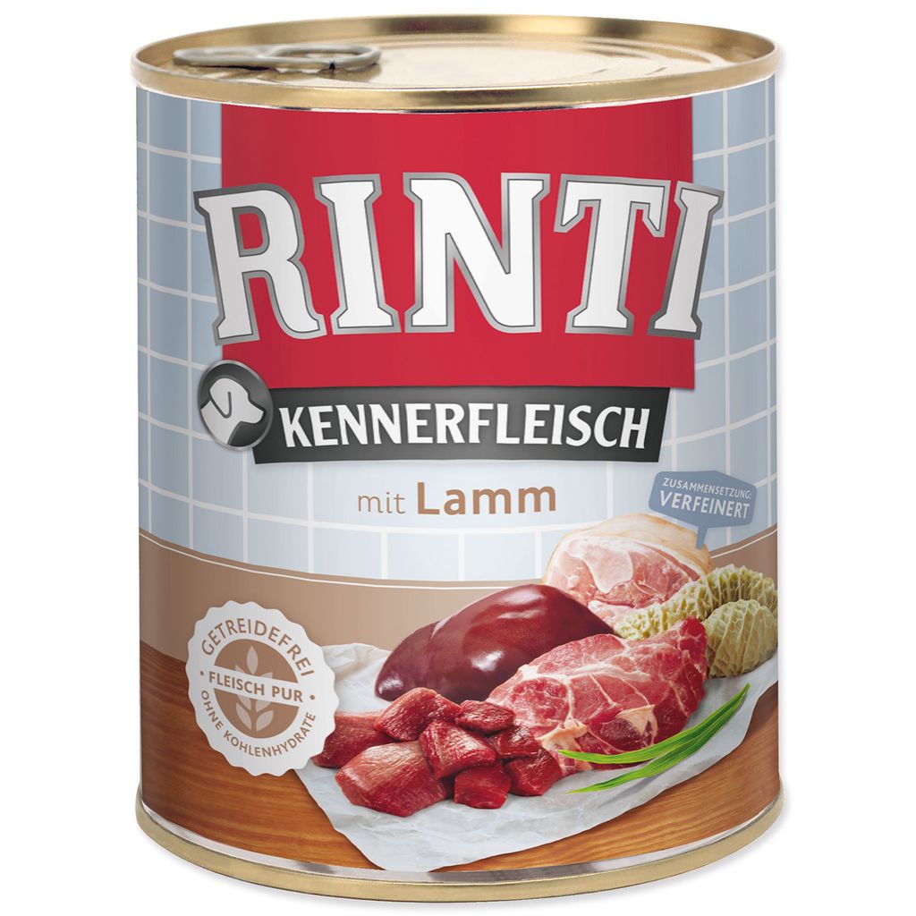 RINTI 91076, Dospelý, Akékoľvek plemeno, Jahňacie, 800 g, Obrázok produktu 