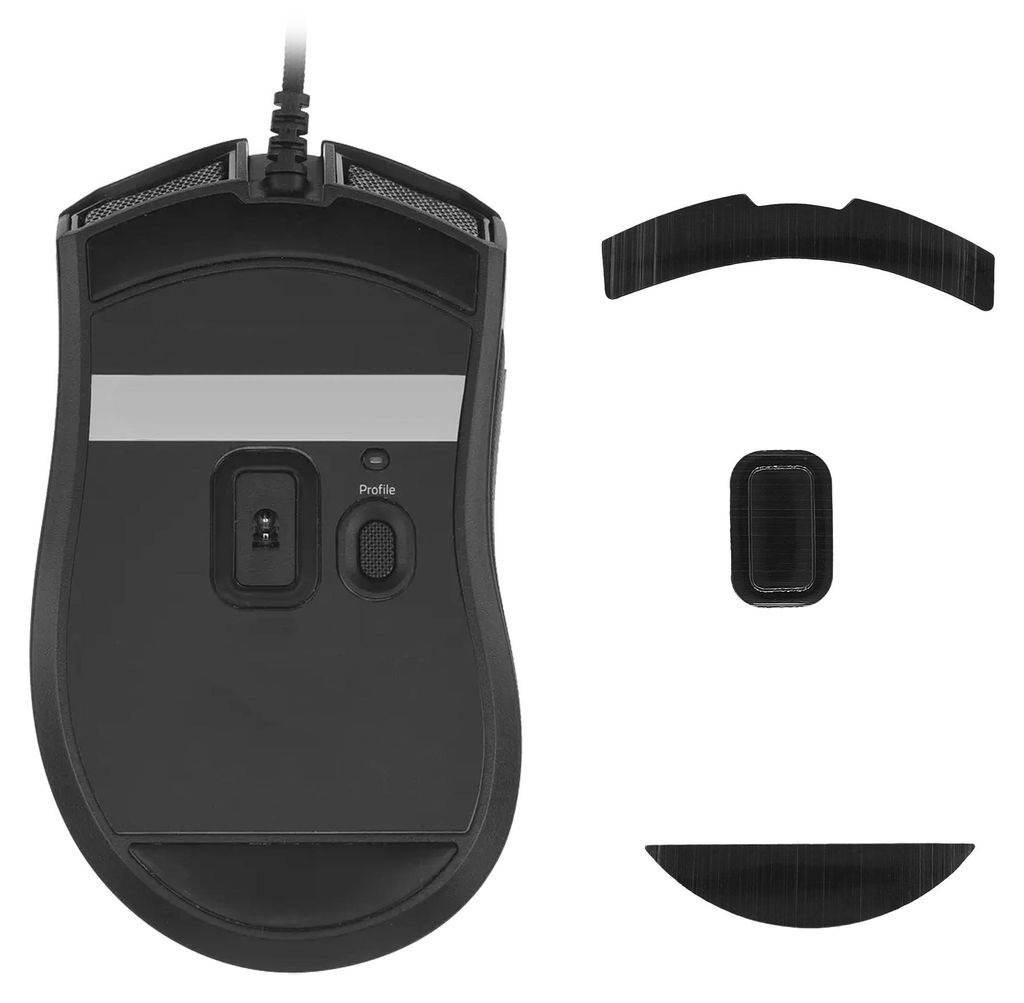 kwmobile Mouse Feet Sticker kompatibel mit Razer Mamba Elite Wired Ersatz Glider - Mausfüße passgenau - Maus Glides in Schwarz