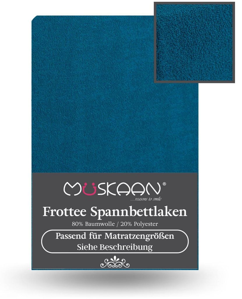 Frottee Spannbettlaken 90x200 cm - 100x200 cm Spannbetttuch Produktbild 