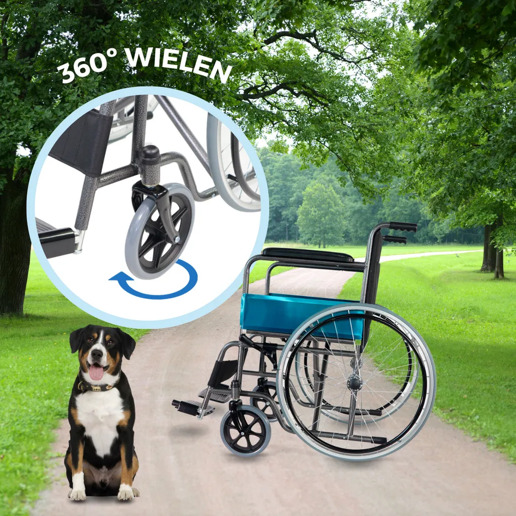 Fauteuil roulant automoteur roues huilées et accoudoirs rembourrés - 3