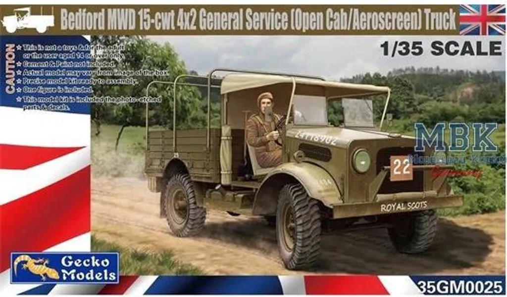 Gecko Models 35GM0025 Bedford MWD 15-cwt GS Truck Maquette 1/35