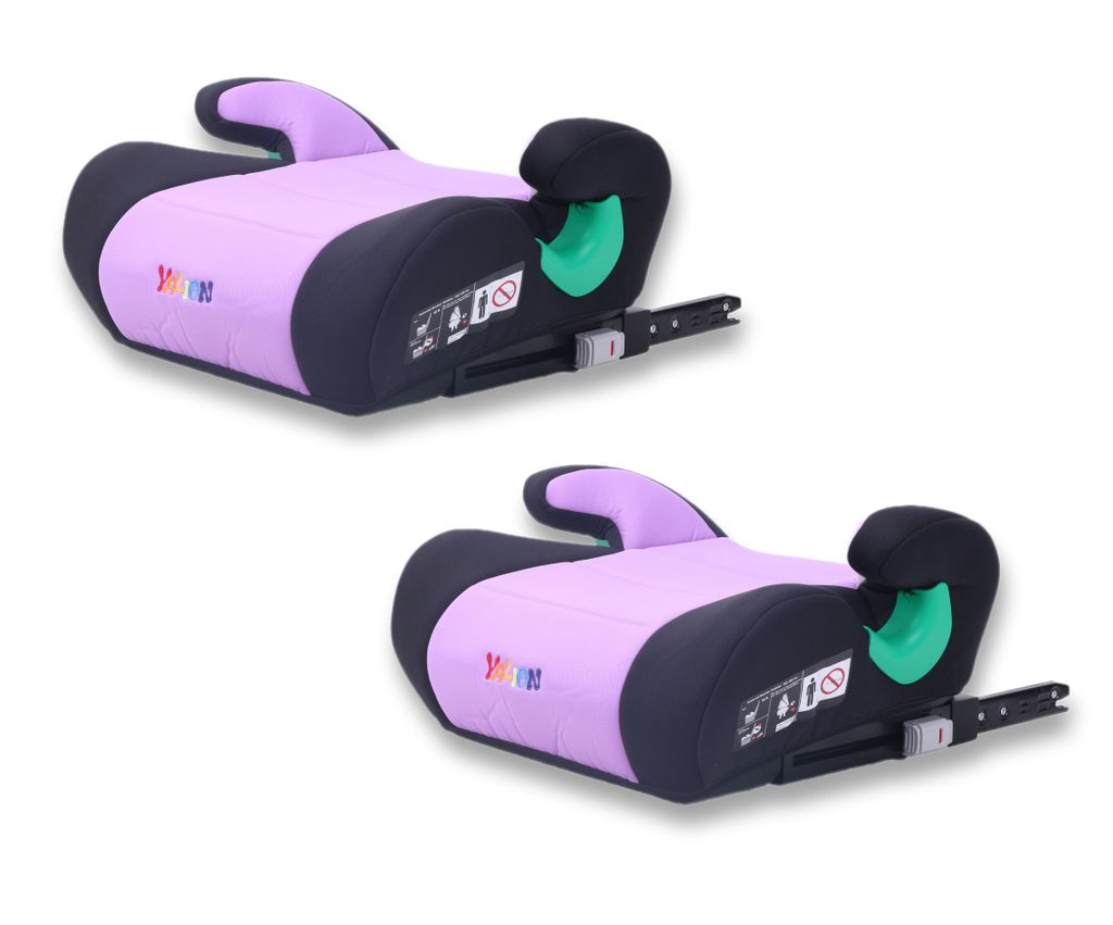 2x YALION Kindersitzerhöhung Booster Sitz, Sitzerhöhung Auto Kinder – Kinderautositz i-Size 125–150 cm (ca. 6–10 Jahre),ECE R129,3-Punkt-Gu...