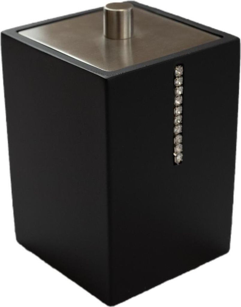 Bagnoxx Wattepadhalter Wattepadspender Schwarz 7 x 7 x 10cm Polyresin