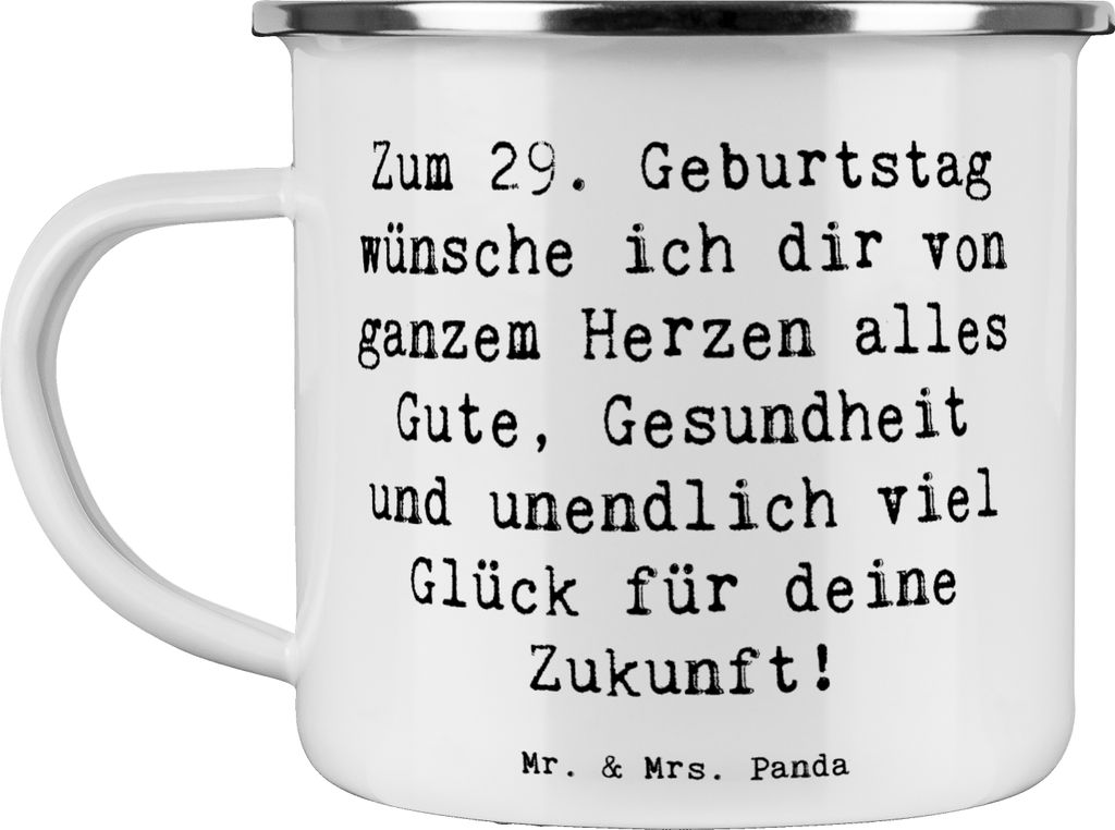 Mr. & Mrs. Panda Kaffeepott Spruch 29. Geburtstag Wünsche - Produktbild 