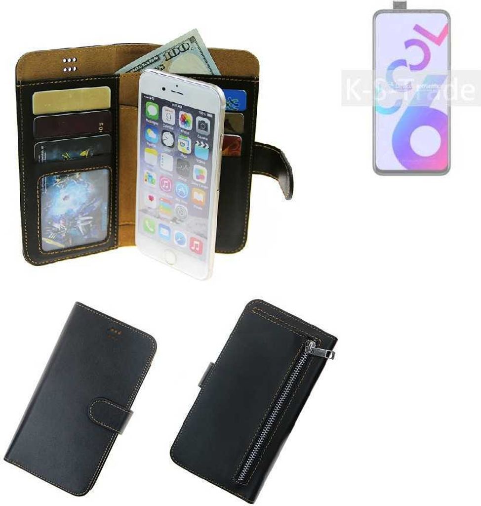K-S-Trade Schutz Hülle kompatibel mit Coolpad Cool 6 Klapphülle Case Phone cover Slim Handytasche Handy Hülle schwarz aus Kunstleder (1 Stk)