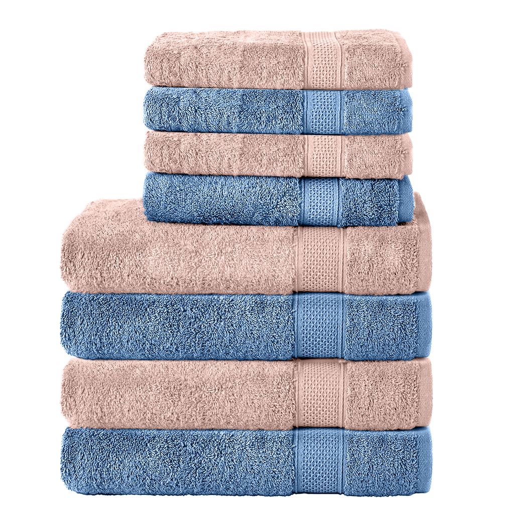 Komfortec 8er Handtuch Set aus 100% Baumwolle, 4 Badetücher Produktbild 
