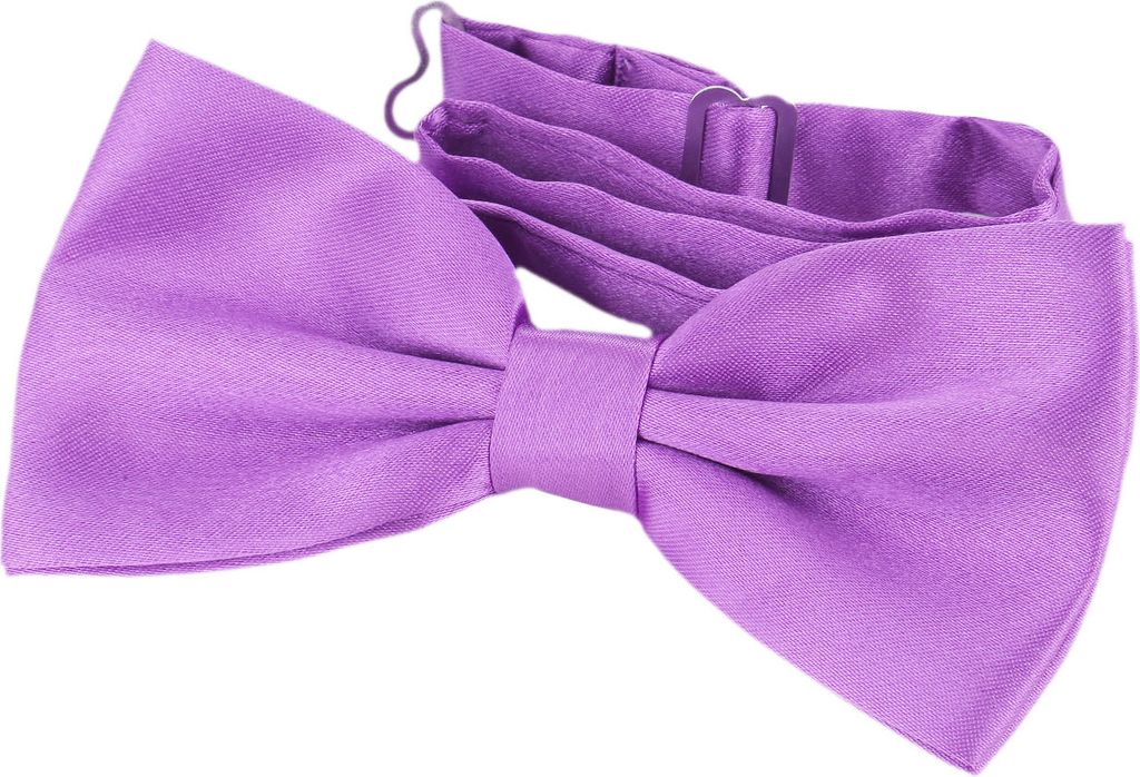 DonDon Edle violette Fliege bzw. Schleife mit Haken - bereits gebunden und verstellbar