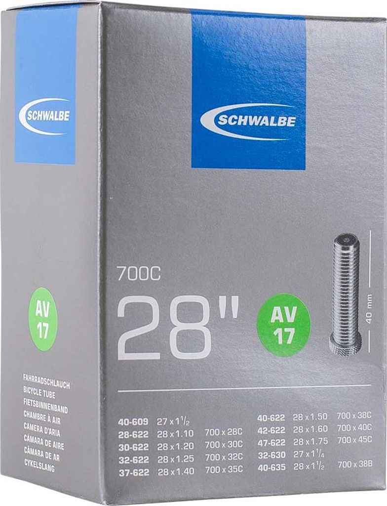 Chambre à air vélo Schwalbe AV17 valve Schrader 27"/28" 28 Image du produit 
