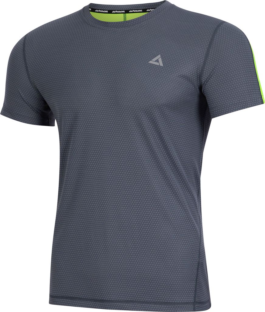 Airtracks Laufshirt Kurzarm Pro Line - M - Grau-Neon