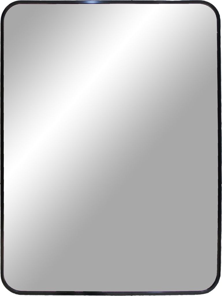 Spiegel >Madrid< in Schwarz, Alu, Glas - 50x70x3cm (BxHxT)