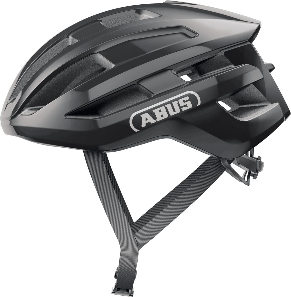 ABUS Rennradhelm PowerDome - leichter Fahrradhelm mit cleverem Belüftungssystem und aerodynamischem Profil - Italy - für Damen und Herren - Schwa...