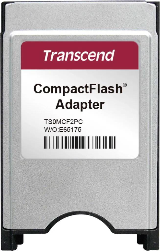 Lettore Schede CF Transcend per PCMCIA - Adattatore Argento Alta Qualità