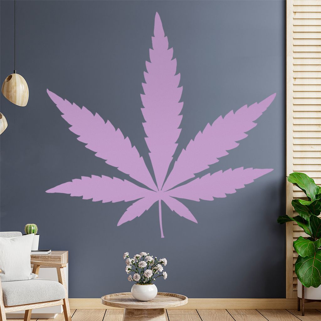 Hanf - Cannabis Wandtattoo in 6 Größen - Wandaufkleber Wall Sticker - Dekoration, Küche, Wohnzimmer, Schlafzimmer, Badezimmer