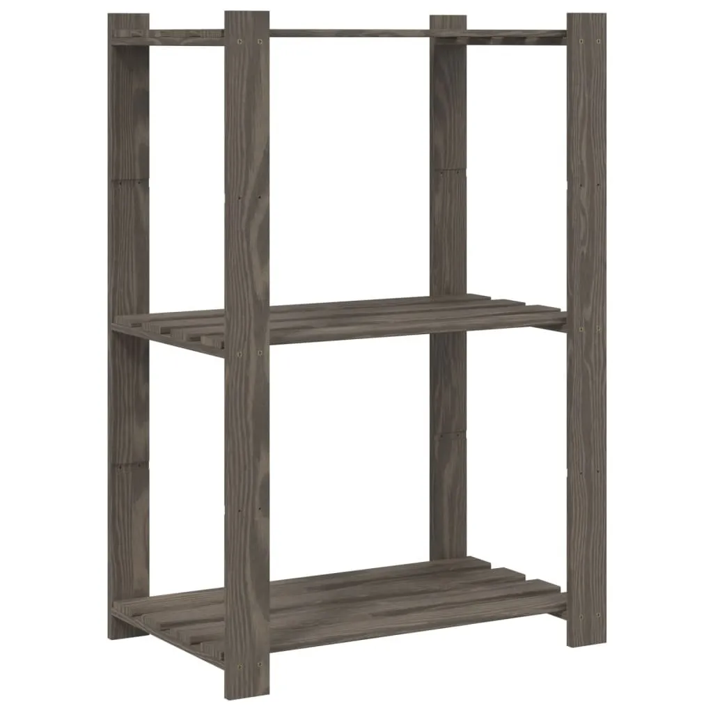 vidaXL Scaffale 3 Ripiani Legno Grigio - Riordina la tua Casa con Stile