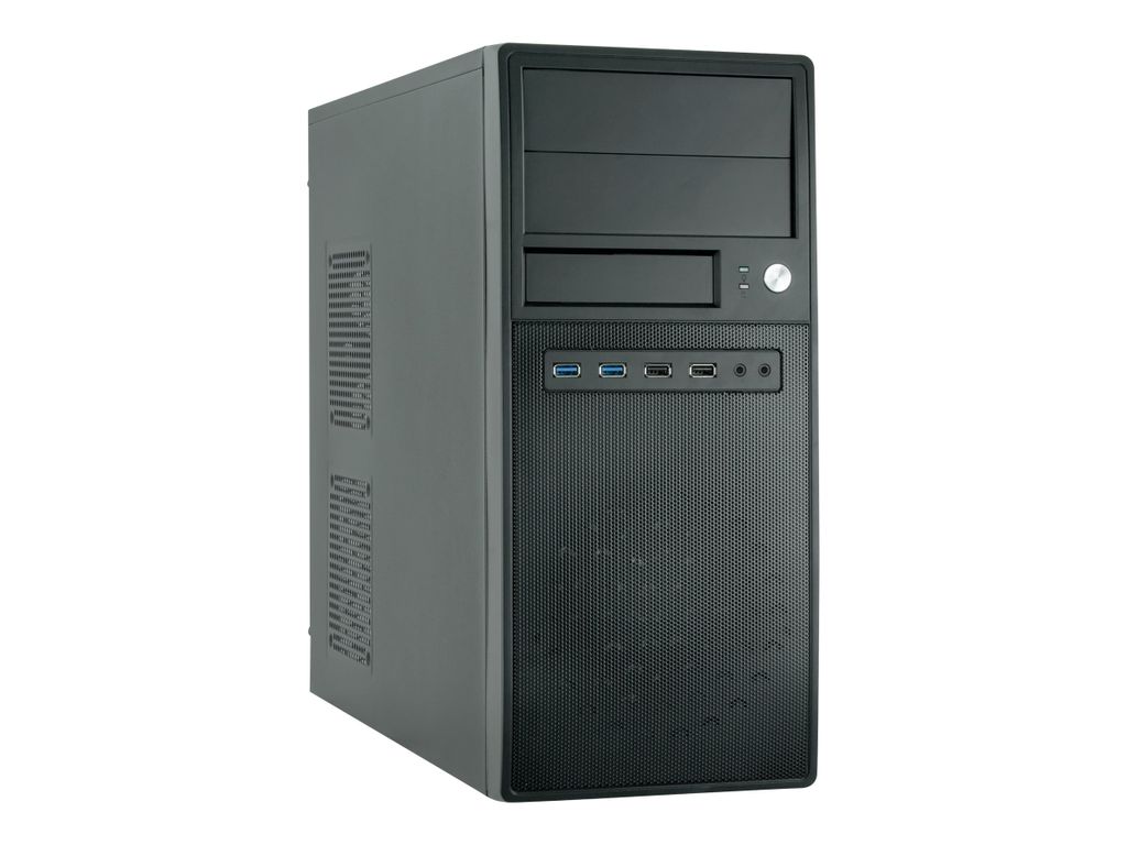 Chieftec CG-04B-OP, Midi Tower, PC, Schwarz, ATX, micro Produktbild 