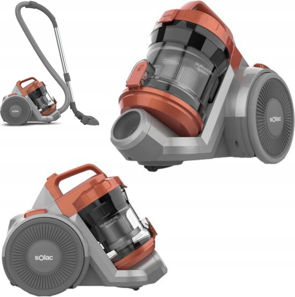 Zyklon Staubsauger Solac 800W 3L Beutellos 5M - Energieeffizienter Epa-Filter