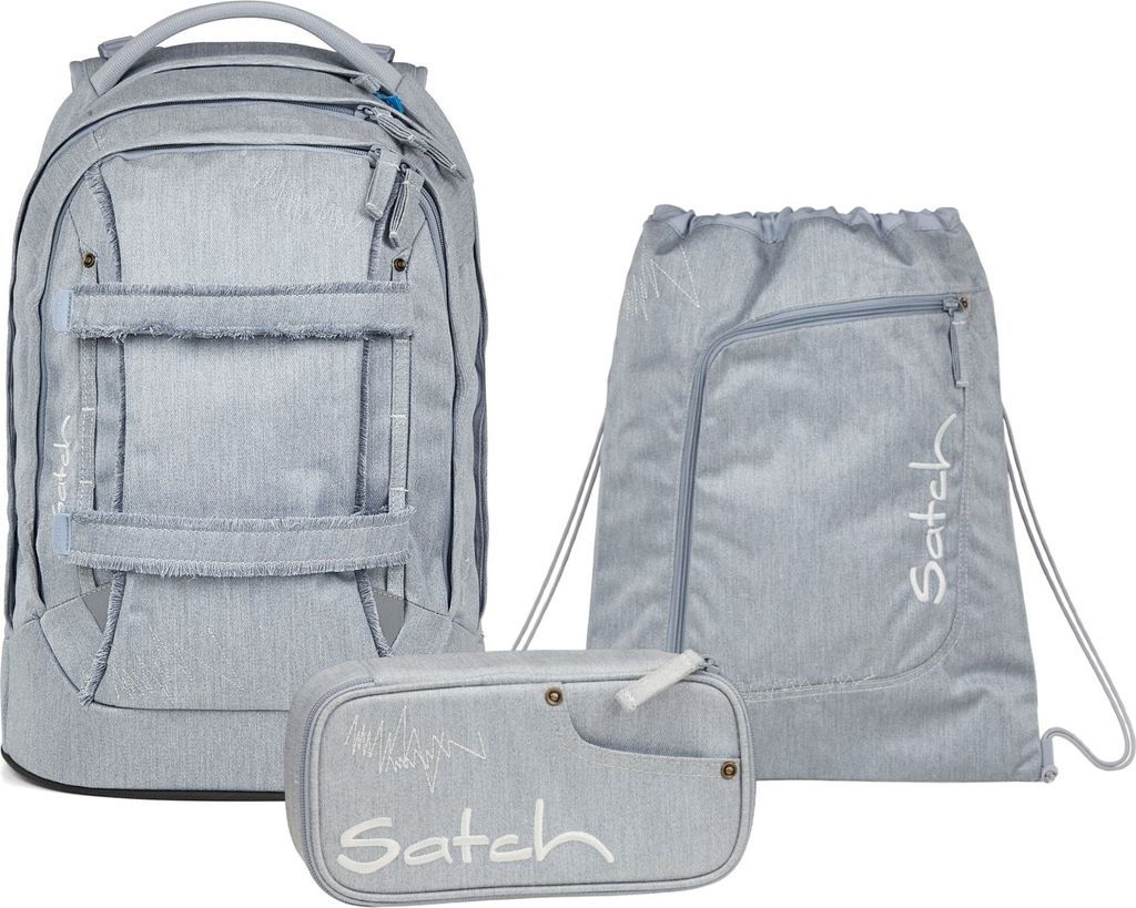 Satch pack Schulrucksack Set Washed Blue Produktbild 