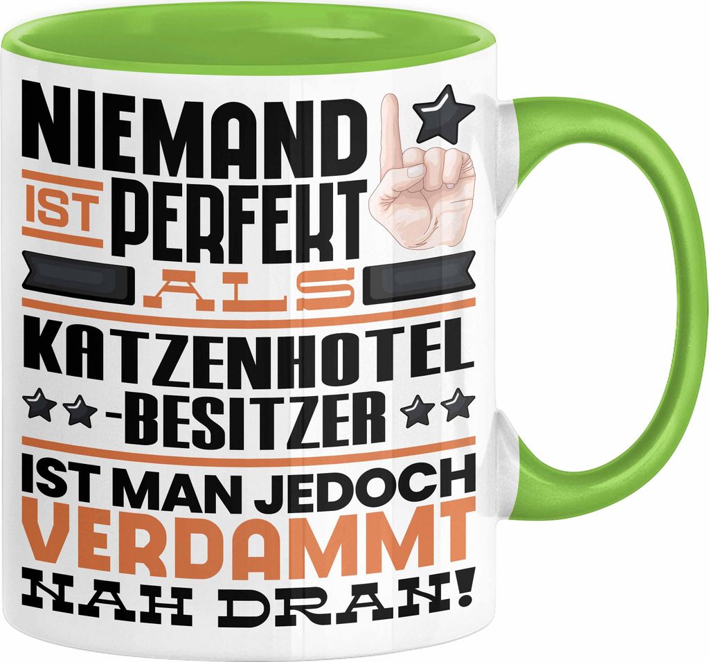 Katzenhotelbesitzer Geschenk Tasse Lustige Geschenkidee für Produktbild 