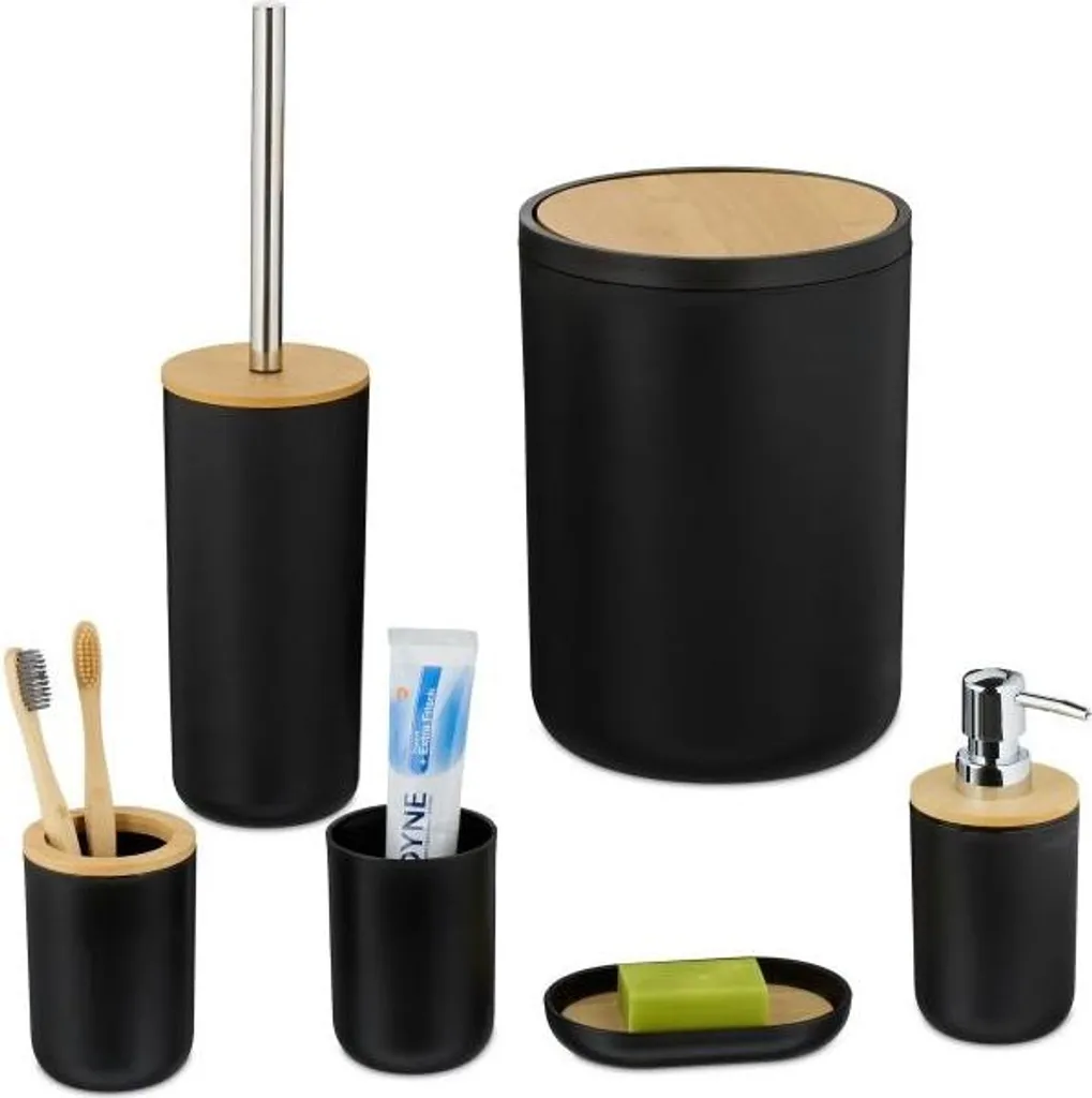 Set da Bagno 6 Pezzi in Ceramica: Accessori per Arredo Bagno Completo