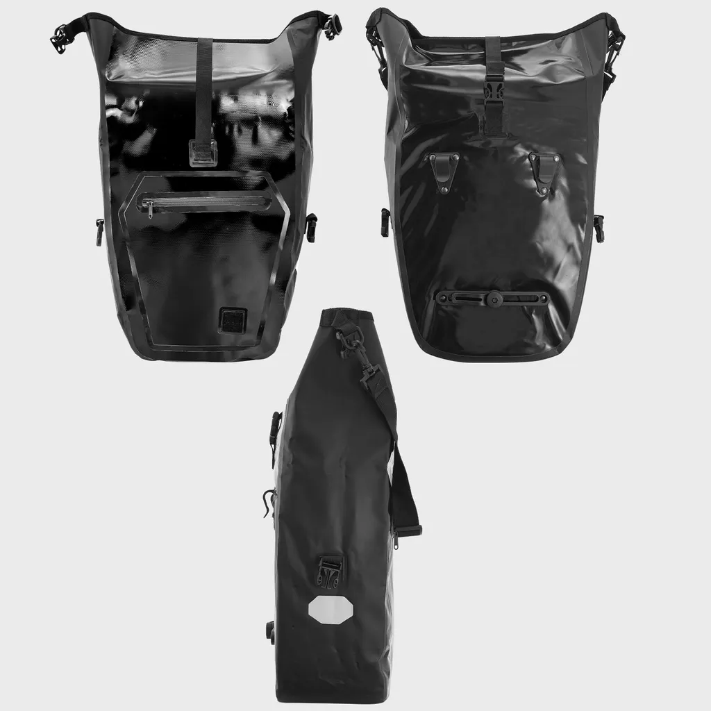 Sacoche de vélo pour vélotaf et courses étanche grand format noire - 4