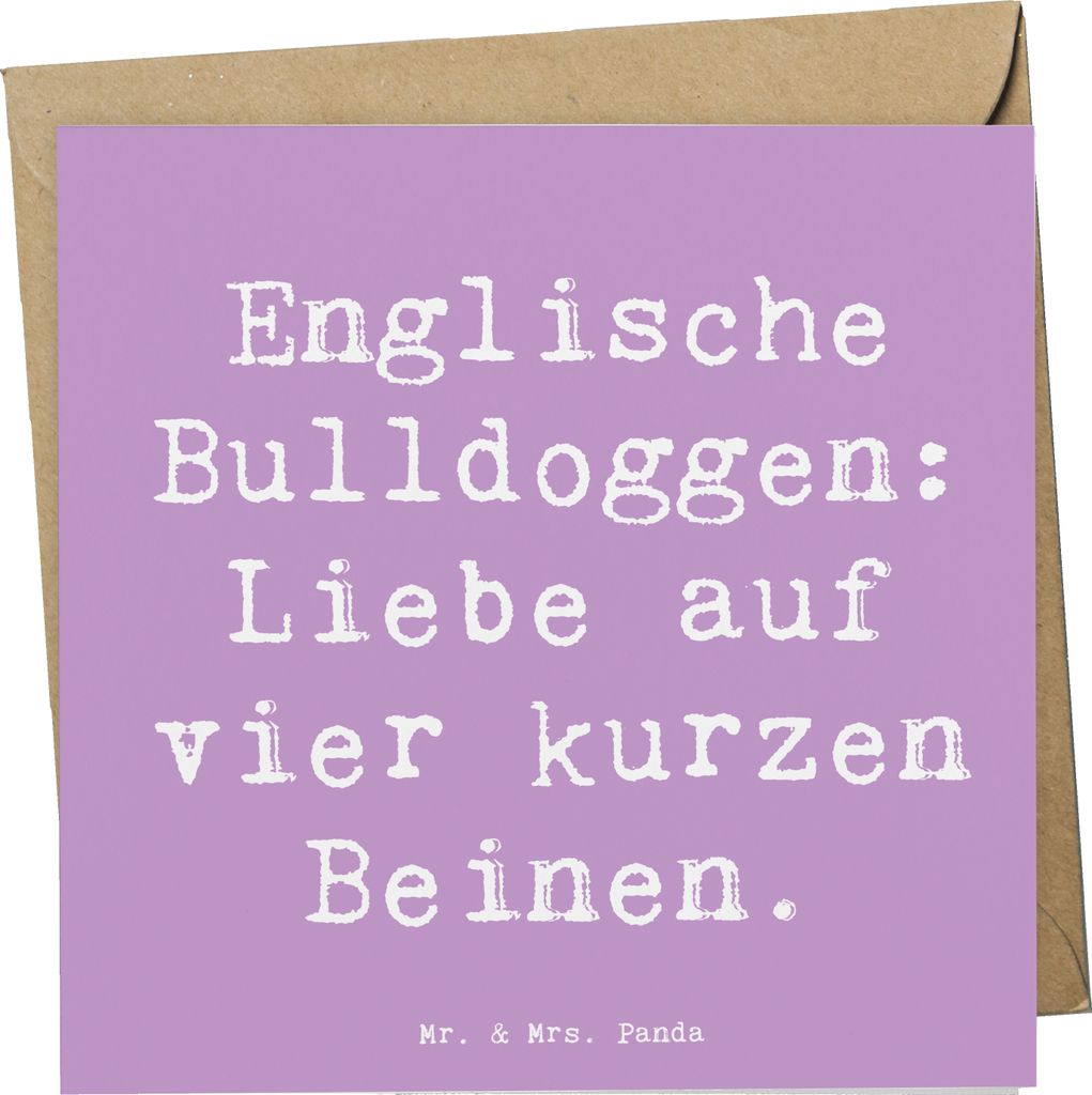 Mr. & Mrs. Panda Klappkarte Spruch Englische Bulldogge Produktbild 