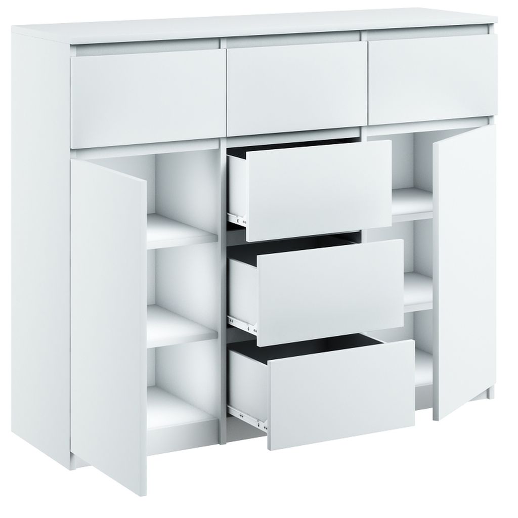 Komoda se 6 zásuvkami 2 skříňky 120 cm toaletní skříňka Obrázek produktu 
