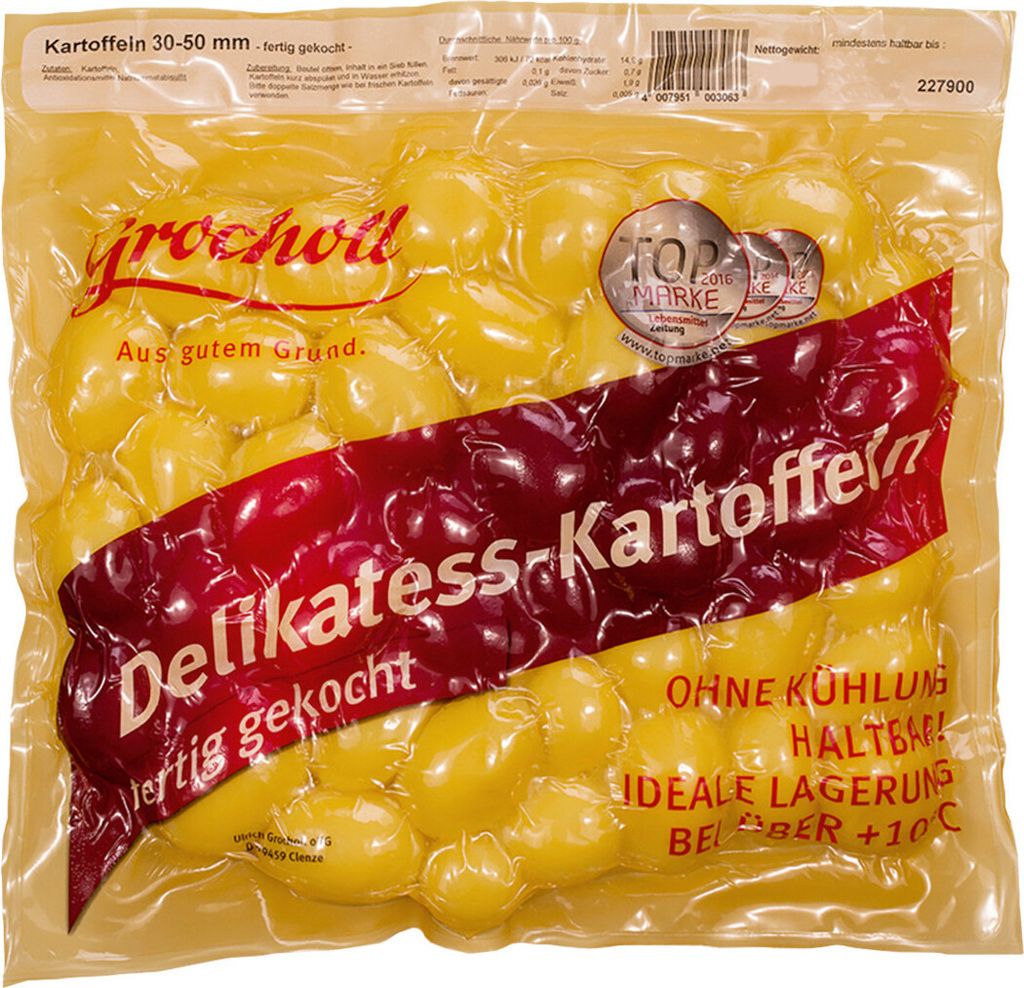 Grocholl lahôdkové zemiaky 30 až 50 mm predvarené vrecko Obrázok produktu 