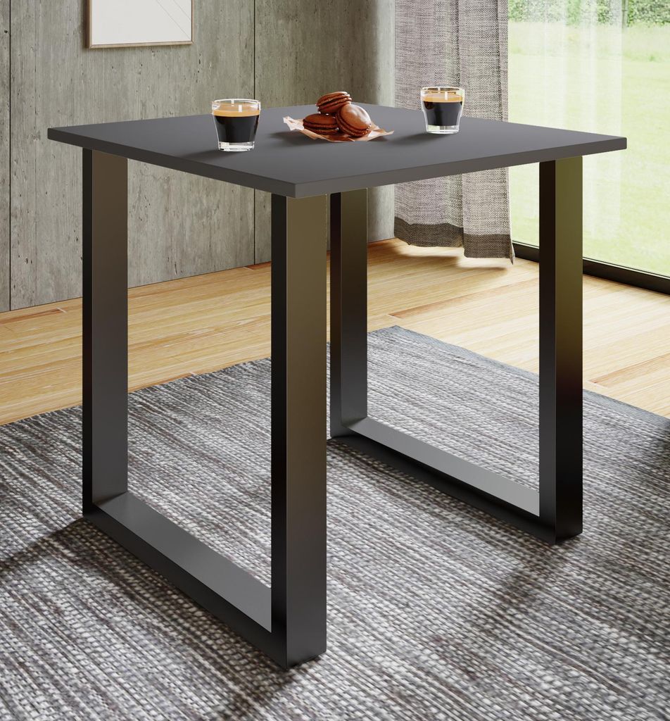 VCM Premium Holz Esstisch | H. 76 x B. 80 x T. 50 cm | Küchentisch Speisetisch Tisch Xona U