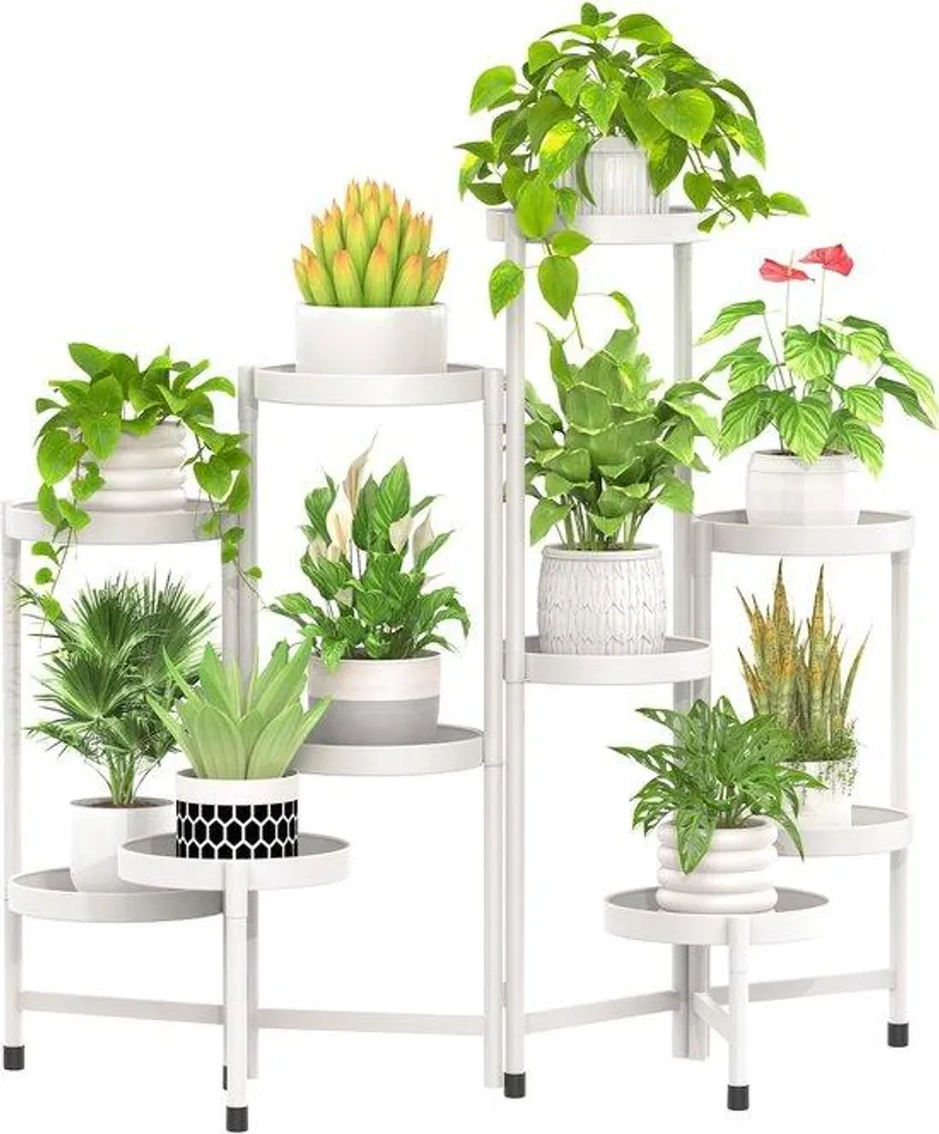 Support à fleurs vertical 10 étages pour optimiser l'espace balcon et salon