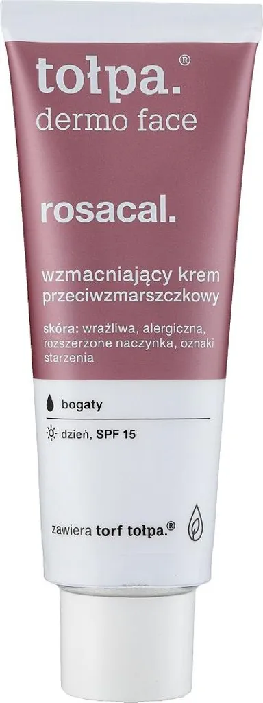 Anti-rougeurs et Anti-rides : Tolpa Rosacal SPF15 soin visage 40 ml