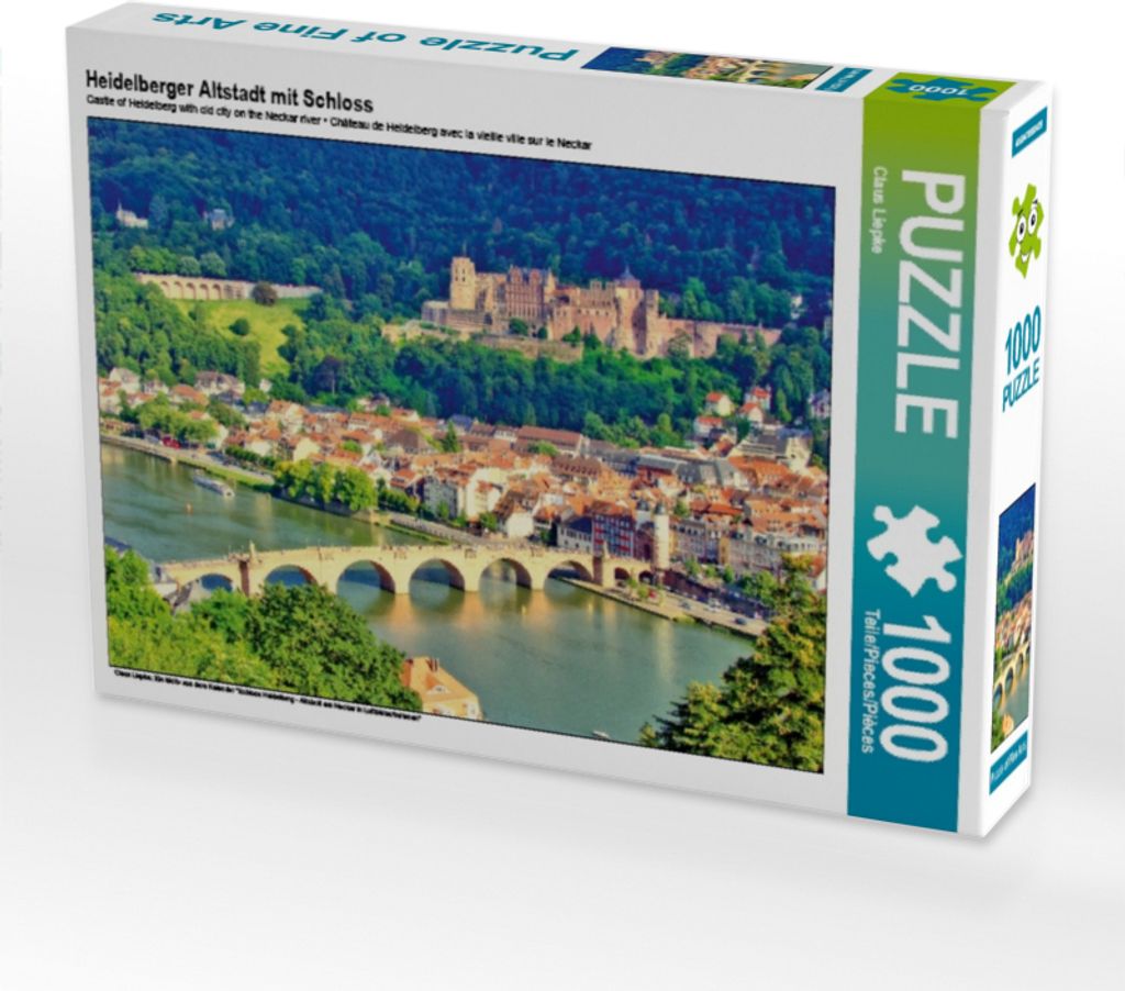 Calvendo Heidelberger Altstadt mit Schloss 1000 Teile Puzzle quer 640x480mm, Liepke Claus; 7455127