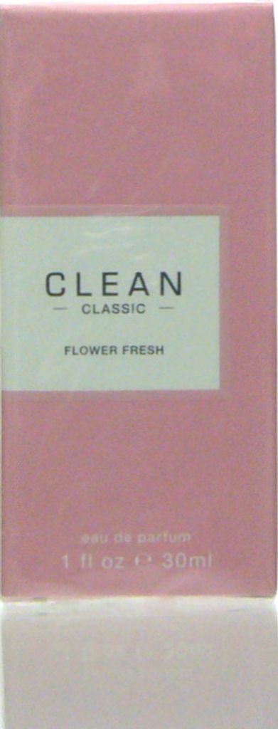 A pink box of Clean Classic Flower Fresh Eau de Parfum.