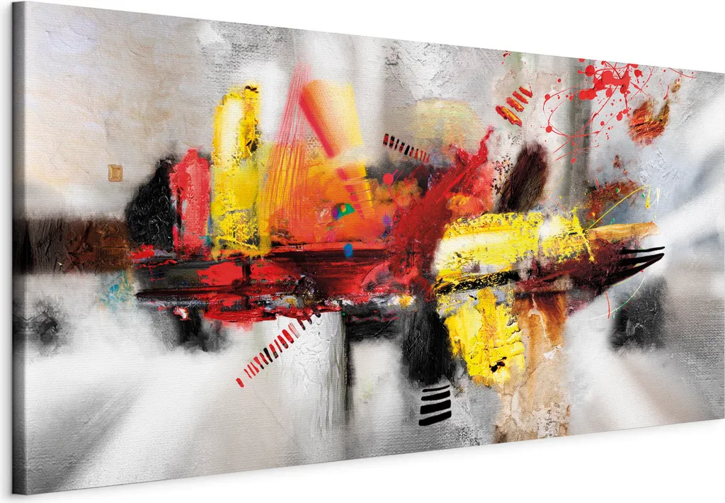 Offerta Quadro Hit and Sunk 70x35 cm - Arte Astratta su Tela Pronta