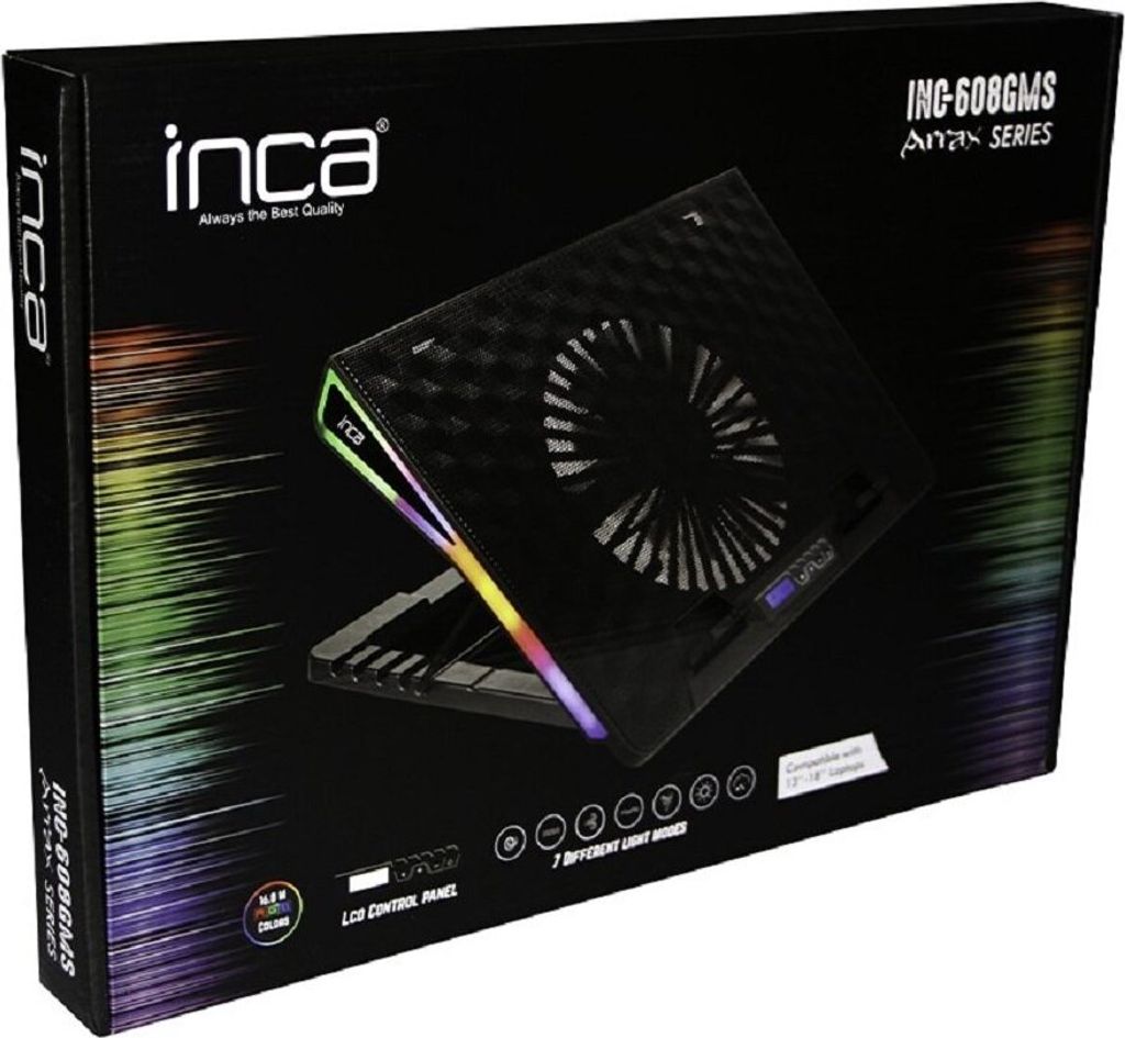 INCA Notebook Kühler INC-608GMS  LCD-Bedienfeld, 13-18" Image du produit 