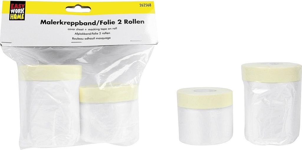 Kit de ruban de crêpe de peintre avec film Image du produit 