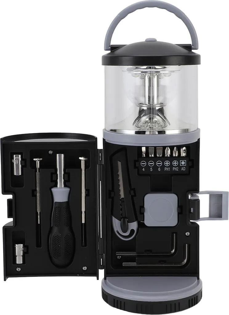 Lampe de camping portative à LED avec boîte à outils pour randonnée
