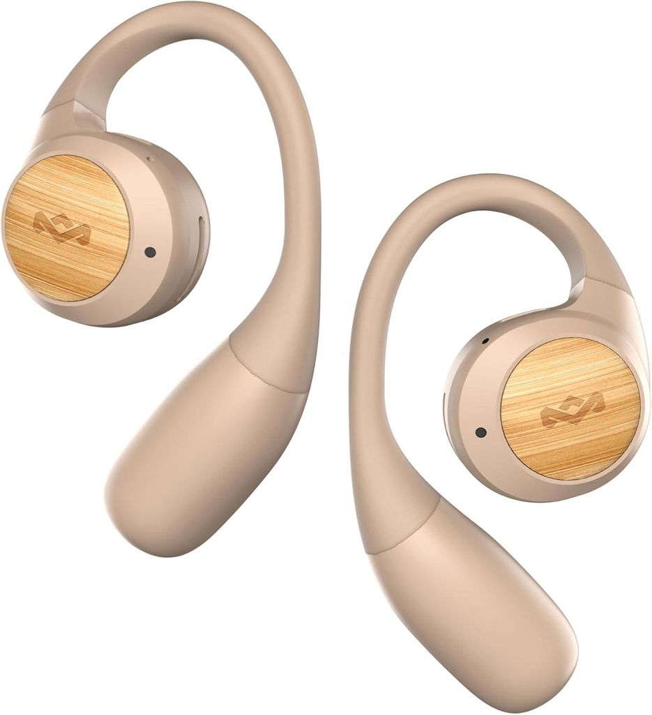 Open Ear Kopfhörer Bluetooth - Open Ear Headphones mit Mikrofon, Earbuds mit 20 Std. Spielzeit, USB-C Ladeetui, Nachhaltige Materialien, Ohrbügel