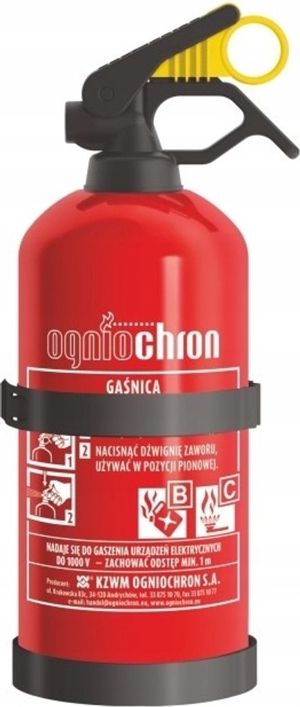 Gaśnica proszkowa BC 1 kg z wieszakiem Zdjęcie produktu 