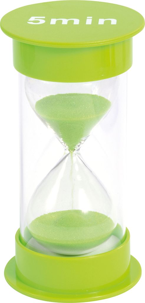 EDUPLAY 120443 Clessidra 5 min, Ø 6,5 x 12 cm di altezza, Immagine del prodotto 