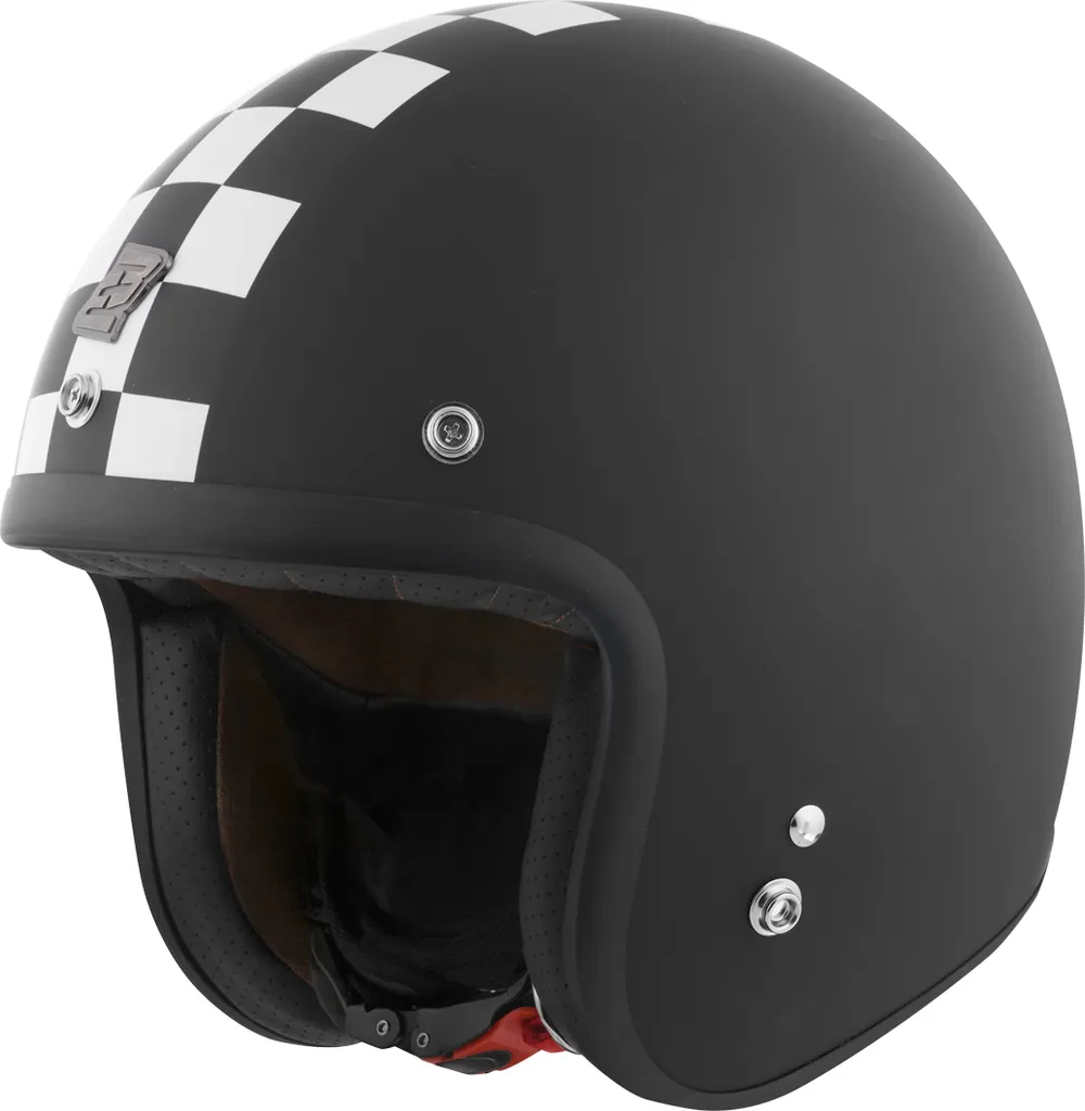 Casque Jet Moto Bogotto V541 Scacco XS Noir Mat - Confortable et Léger