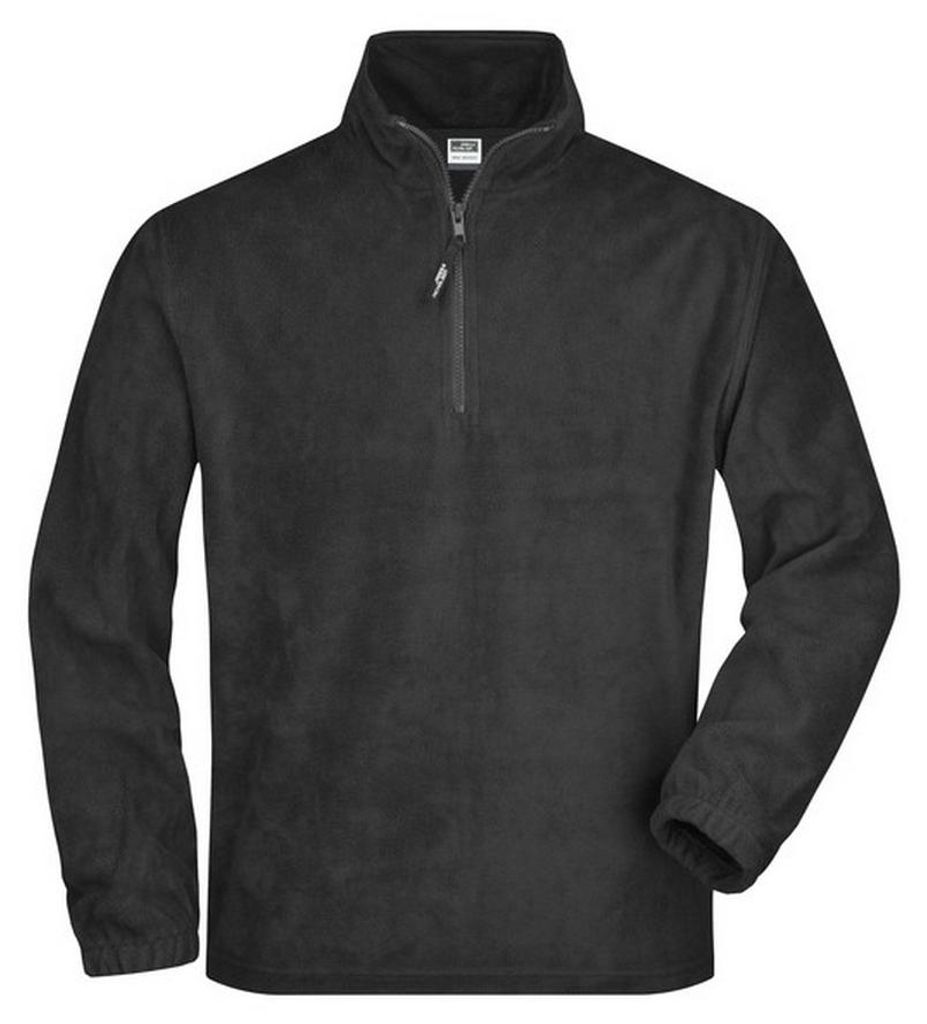 James and Nicholson - Fleece mit halbem Reißverschluss für Herren LT2424 (S) (Dunkelgrau)