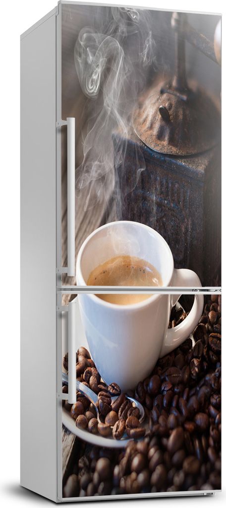 Tulup Kühlschrankdekoration - 70x190 cm - Aufkleber auf dem Kühlschrank - Tasse Kaffee