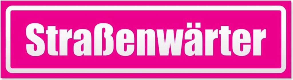 Kiwistar Straßenwärter invertiert Magnetschild Schild magnetisch - 20cm Pink - Magnetfolie für Auto PKW Kfz