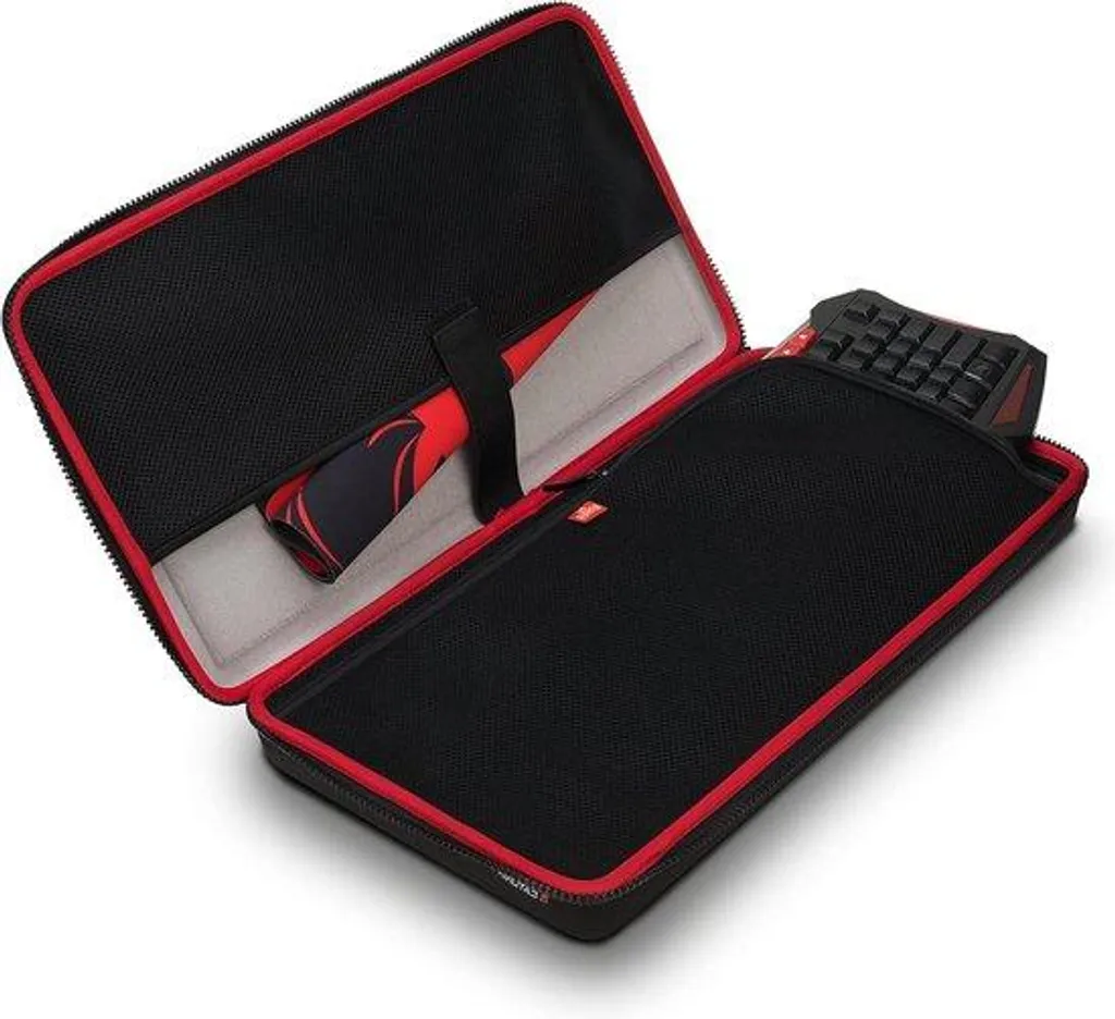 Sac clavier noir ultra-robuste avec grand compartiment câbles et accessoires