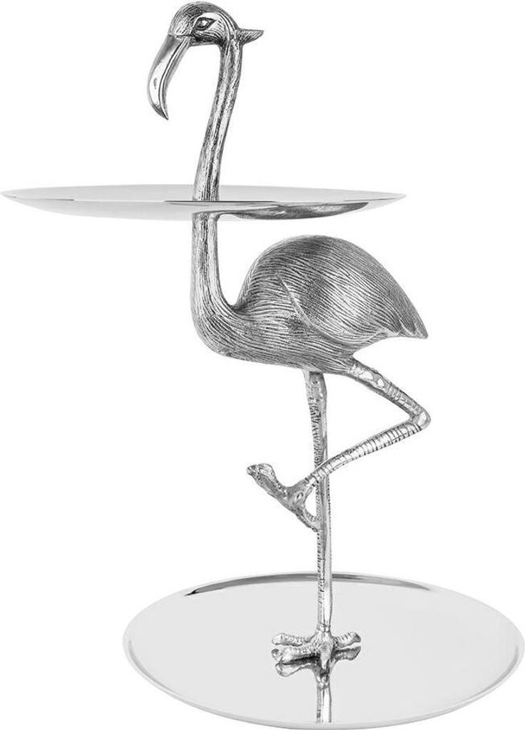 KARE Etagere / Servierplatte FLAMINGO silber