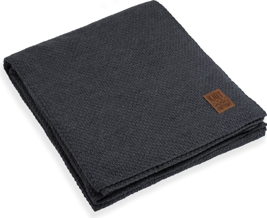 Knit Factory Jesse Plaid XL - Anthrazit - 195x225 cm