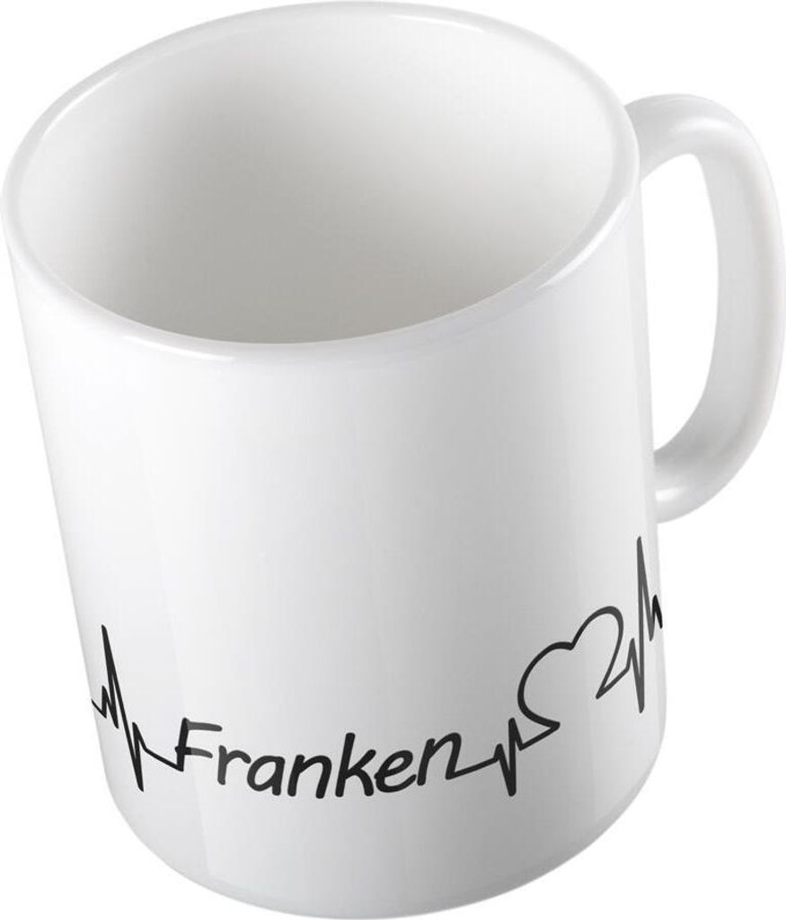 Huuraa Kaffeetasse Franken Geschenk Tasse Weiß 330ml Produktbild 