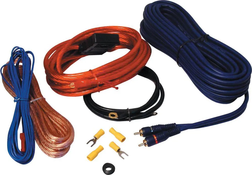 Kit Alimentation 5 Mètres 40A 480W Max pour Amplificateur Audio Auto