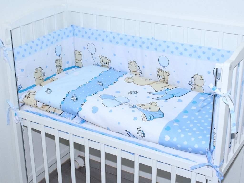 Baby Bettwäsche für Beistellbett 40x90cm Set mit Nestchen Produktbild 
