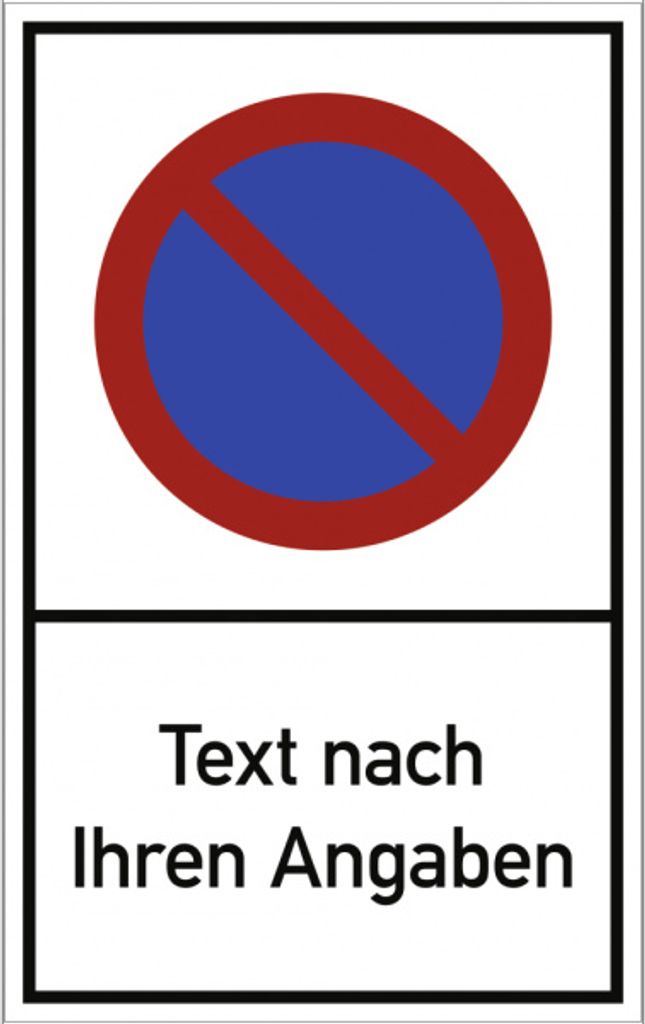 Dreifke Schild Eingeschränktes Haltverbot - Text nach Ihren Angaben, Alu, 25...